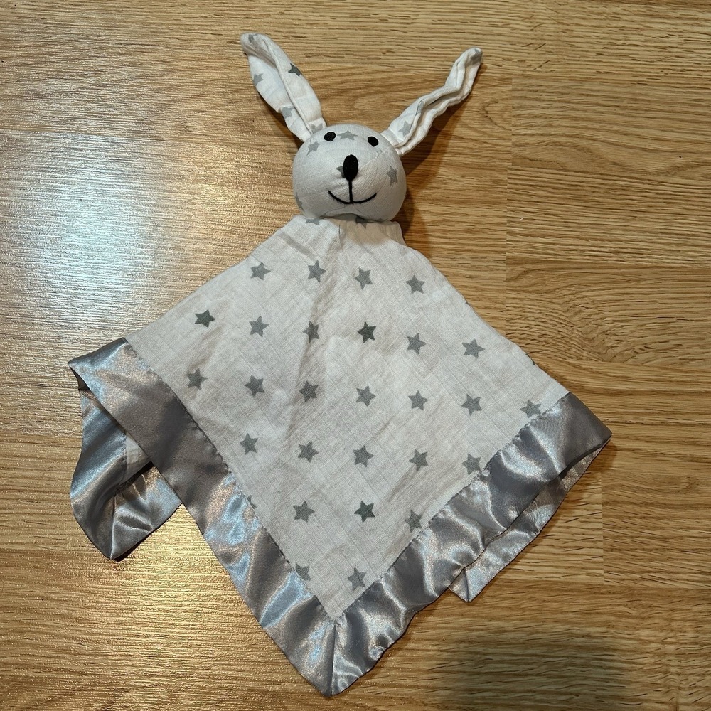 Aden and Anais bunny grey star lovey toy blanket